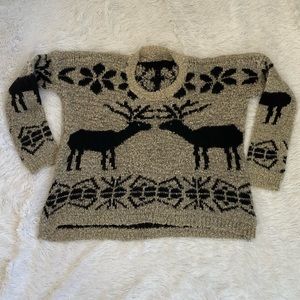 Christmas Knitted Sweater with Reindeer